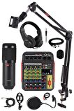 Lastvoice Rec Paket-2 BM800 Mikrofon Phantomlu Mikser Kulaklık Stand Filtre Set